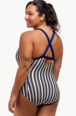 Admiralty Stripe Brace Me Back One Piece|Funkita New