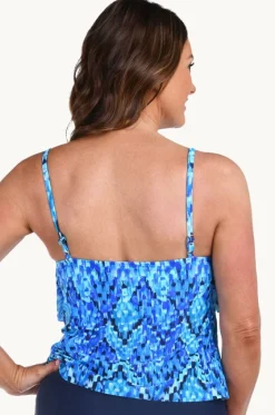Artisan Ikat Tiered Tankini Separate|Maxine Hot