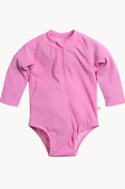 Baby Girls Long Sleeve Zip Sunsuit|Tini Togs Outlet