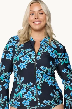 Bahamas Blue Long Sleeve Suntop|Capriosca Online