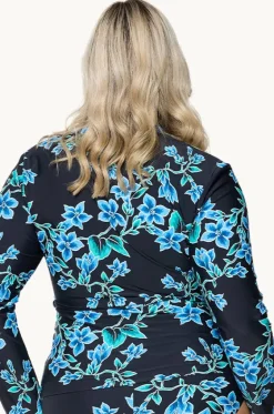 Bahamas Blue Long Sleeve Suntop|Capriosca Online