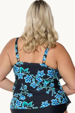 Bahamas Blue Tiered Frill Tankini Separate|Capriosca Outlet