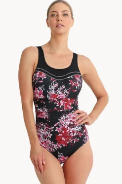 Blissful Ruched Scoop Neck One Piece|Poolproof Outlet