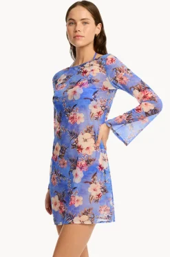 Blue Hawaii Mesh Short Dress|Sea Level Hot