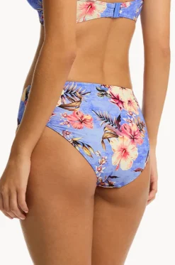 Blue Hawaii Mid Bikini Pant|Sea Level Clearance