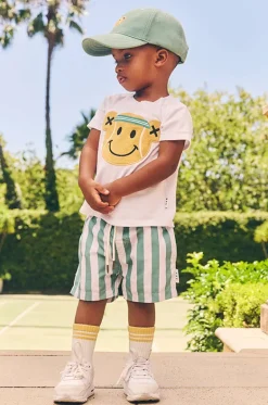 Boys Cabana Stripe Swim Short|Huxbaby Clearance