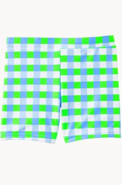 Boys Check Swim Short|Milky Hot