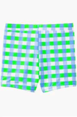 Boys Check Swim Short|Milky Hot