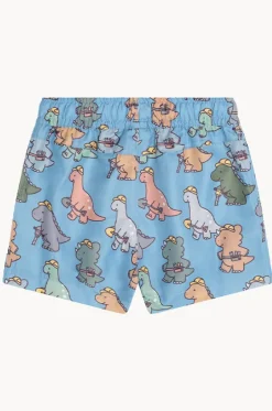 Boys Construction Dino Swim Short|Huxbaby New