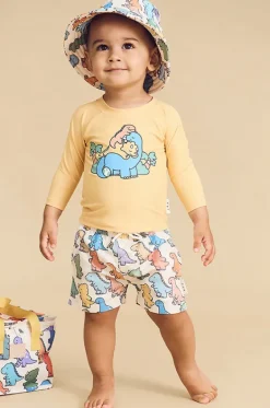 Boys Dino Play Swim Hat|Huxbaby Hot