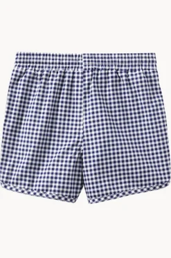 Boys Gingham Boardshort|Milky New