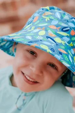 Boys Pisces Classic Bucket Sunhat|Bedhead Hot