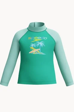 Boys Print Long Sleeve Suntop|Speedo New