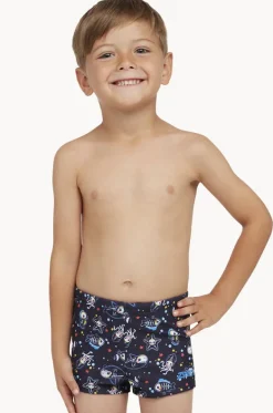 Boys Sea Ahoy Hip Racer Trunk|Zoggs New