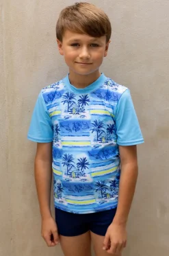 Boys Shipwrecked Short Sleeve Suntop Set|Salty Ink