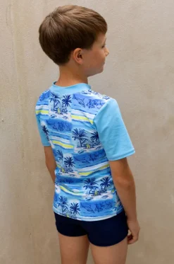 Boys Shipwrecked Short Sleeve Suntop Set|Salty Ink