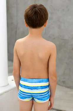 Boys Shipwrecked Stripe Euroleg Trunk|Salty Ink Discount