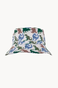 Boys T-Rex Wide Brim Swim Hat|Acorn
