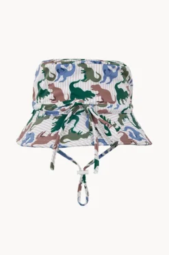 Boys T-Rex Wide Brim Swim Hat|Acorn