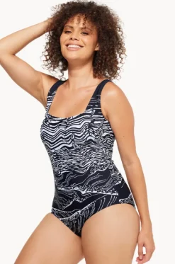 Budapest Binded Square Neck One Piece|Togs Swimwear Discount