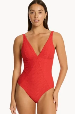Caracus Scoop Back Panel Line One Piece|Sea Level Discount