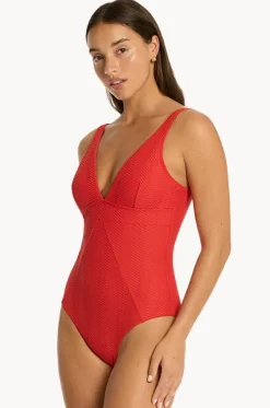 Caracus Scoop Back Panel Line One Piece|Sea Level Discount