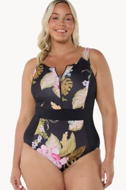 Caribbean Zip High Neck One Piece|Capriosca Online