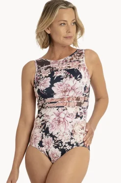 Chiara Mesh High Neck One Piece|Jantzen Hot