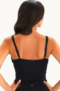 Contours F/G Cup Tie Front Tankini Separate|Moontide