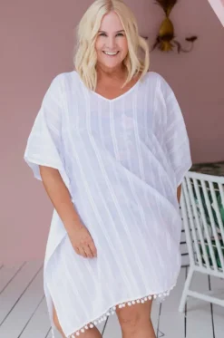 Cotton V Neck Kaftan|Capriosca Discount