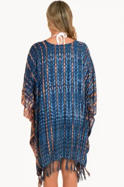 Crackle Tie Dye V Neck Cover Up|Sundrenched Sale