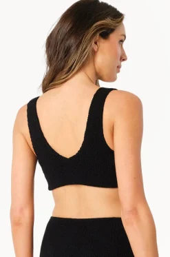 Crinkle Classic Ring V Neck Bralette|Une Piece Online
