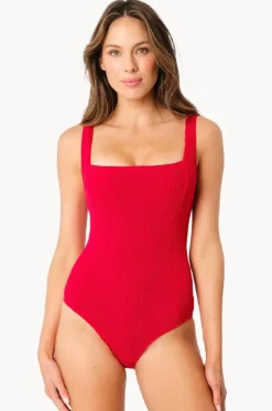 Crinkle Classic Square Neck One Piece|Une Piece Hot