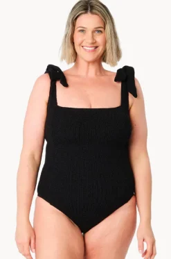 Crinkle Classic Square Neck One Piece|Une Piece Online