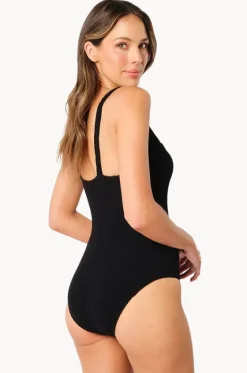 Crinkle Classic Square Neck One Piece|Une Piece Online