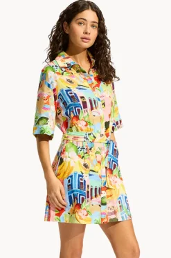 Cuba Mini Shirt Dress|Seafolly Outlet