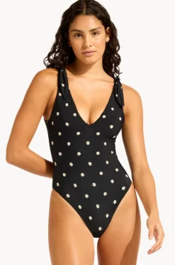 Daisy Chain Deep V Neck One Piece|Seafolly Best
