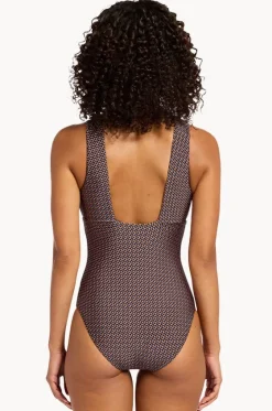 Desert Geo Plunge One Piece|Jets Discount