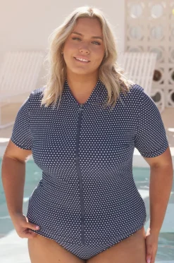 Dots Short Sleeve Suntop|Capriosca Online