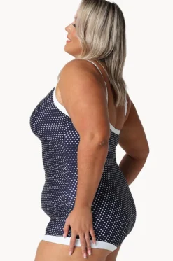 Dots Tie Front Boyleg One Piece|Capriosca Best