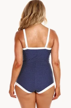 Dots Tie Front Boyleg One Piece|Capriosca Best