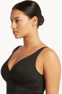 Eco Essentials Cross Front Tankini Separate|Sea Level Discount