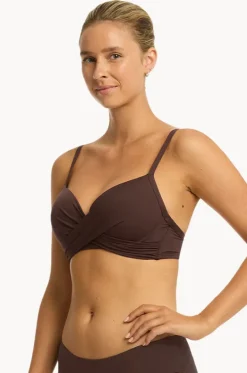Eco Essentials D/DD Cup Cross Front Bra|Sea Level