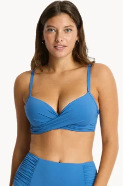 Eco Essentials D/DD Cup Cross Front Bra|Sea Level Sale
