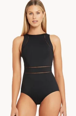 Eco Essentials High Neck One Piece|Sea Level Online