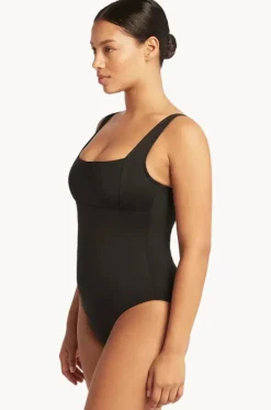 Eco Essentials Square Neck One Piece|Sea Level Clearance