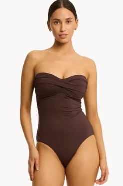 Eco Essentials Twist Bandeau One Piece|Sea Level Discount