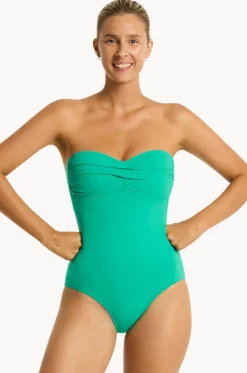 Eco Essentials Twist Bandeau One Piece|Sea Level Clearance
