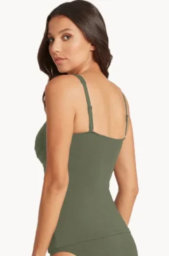 Eco Essentials Twist Front Tankini Separate|Sea Level Sale