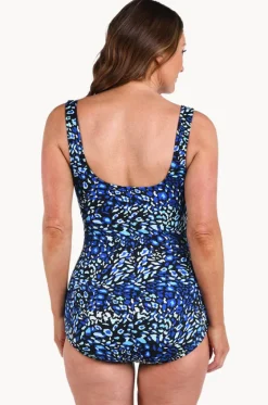 Electric Safari Shirred One Piece|Maxine Clearance